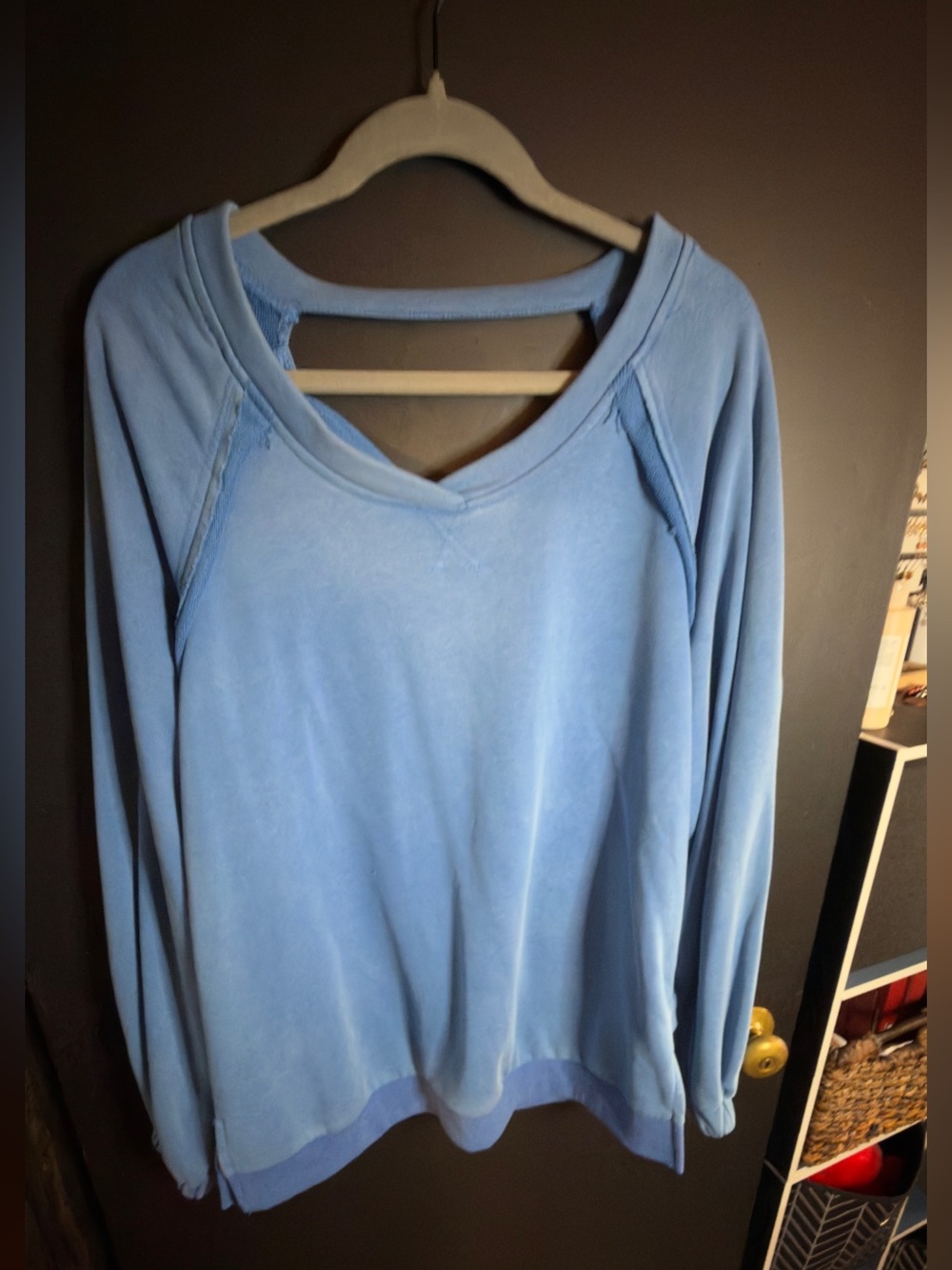 POL Back To Basics Criss Cross French Terry Pullover NWOT - Picture 5 of 12